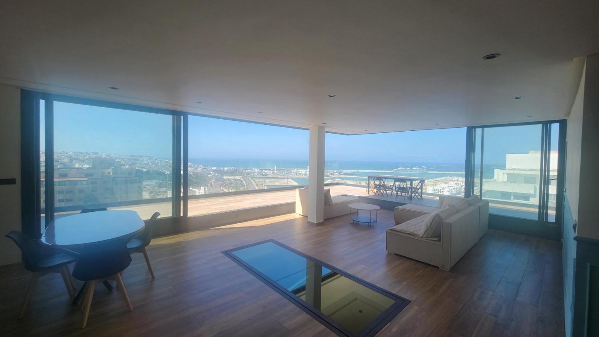 Magnifique Penthouse 160M2 Terrasse 90M2 Vue Mer Tanger Extérieur photo
