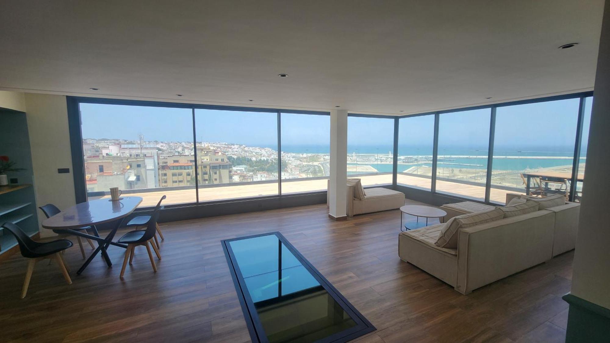 Magnifique Penthouse 160M2 Terrasse 90M2 Vue Mer Tanger Extérieur photo