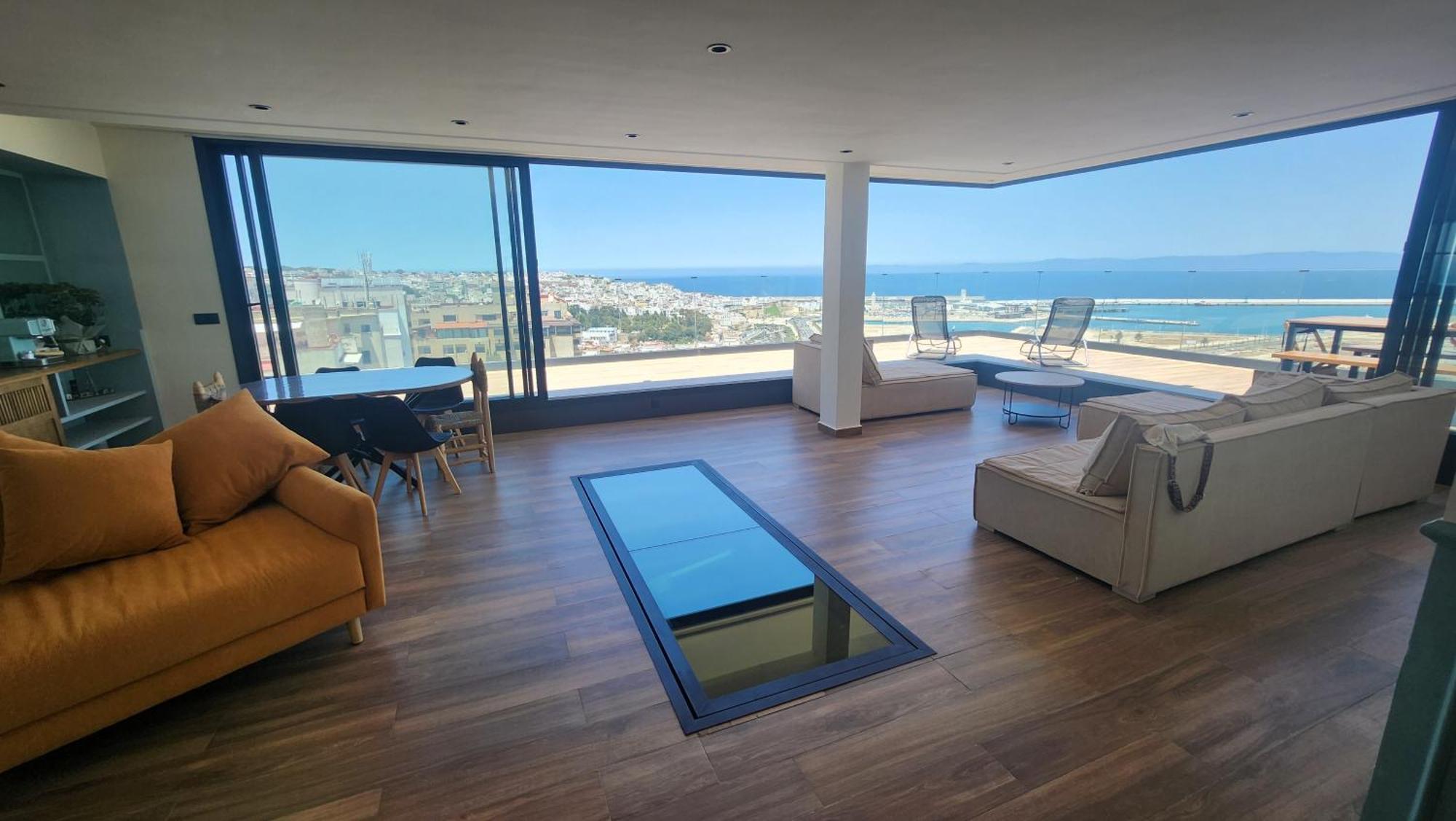 Magnifique Penthouse 160M2 Terrasse 90M2 Vue Mer Tanger Extérieur photo
