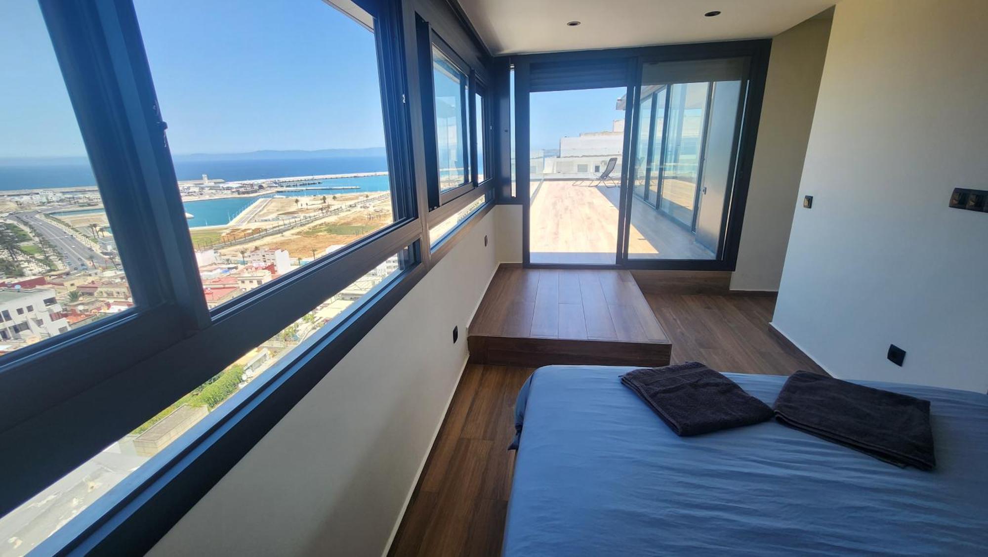 Magnifique Penthouse 160M2 Terrasse 90M2 Vue Mer Tanger Extérieur photo