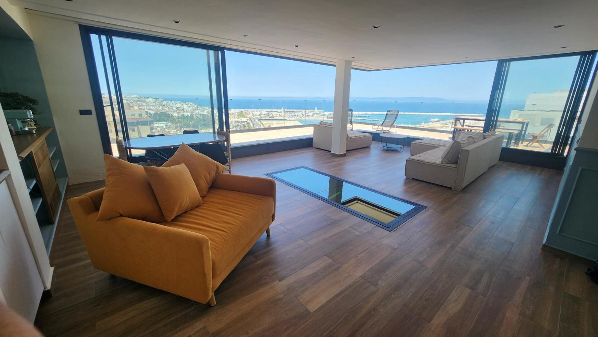 Magnifique Penthouse 160M2 Terrasse 90M2 Vue Mer Tanger Extérieur photo
